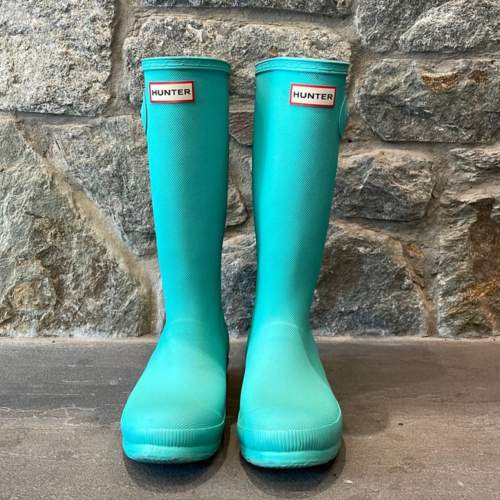 RARE KIDS TEXTURED HUNTER BOOTS SZ 5 EU 37